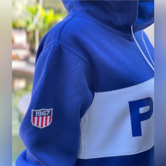 Polo Ralph Lauren Women Polo Logo Colorblock Fleece Hoodie Dress - Picture 3 of 8